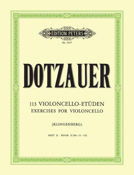113 Violoncello-Etüden - Heft 2