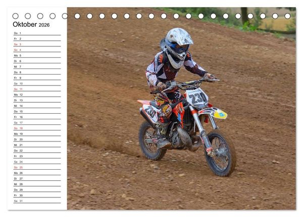 Produktbild: Motocross - Terminplaner (Tischkalender 2026 DIN A5 quer), CALVENDO Monatskalender