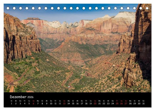 Produktbild: Traumlandschaften im Westen der USA (Tischkalender 2026 DIN A5 quer), CALVENDO Monatskalender