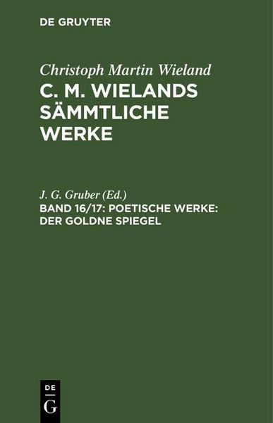 Produktbild: Poetische Werke: Der goldne Spiegel