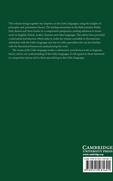 Produktbild: The Syntax of the Celtic Languages