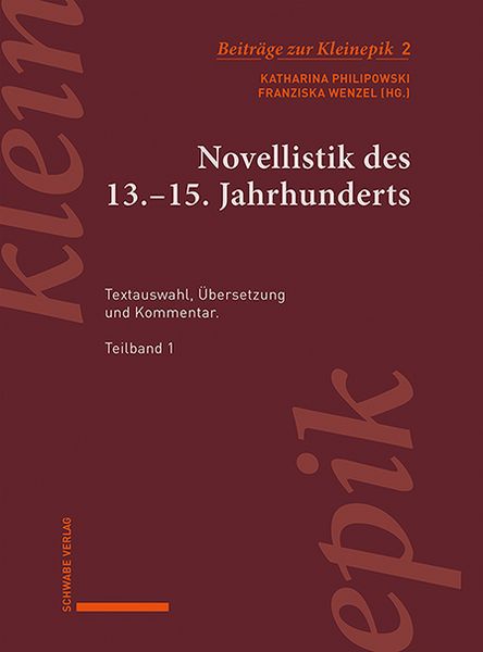 Produktbild: Novellistik des 13.&ndash;15. Jahrhunderts