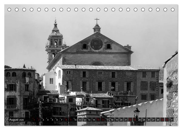 Produktbild: Mallorca monochrom (Tischkalender 2026 DIN A5 quer), CALVENDO Monatskalender