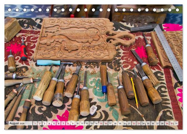 Produktbild: Usbekistan Mythos Seidenstra&szlig;e hautnah (Tischkalender 2026 DIN A5 quer), CALVENDO Monatskalender