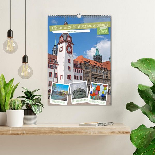 Produktbild: Chemnitz Kulturhauptstadt Terminplaner (Wandkalender 2026 DIN A3 hoch), CALVENDO Monatskalender