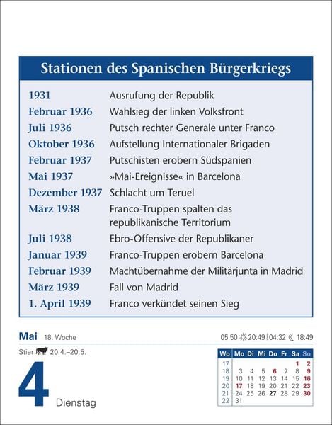 Produktbild: Abenteuer Geschichte Tagesabrei&szlig;kalender 2027 - Menschen, Ereignisse, Epochen - von den Anf&auml;ngen bis heute