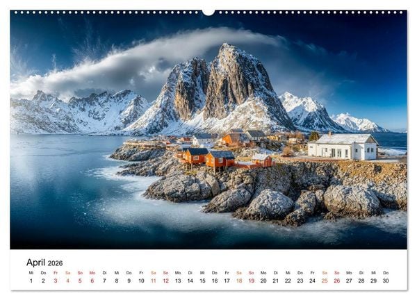 Produktbild: Lofoten - Arktische Tr&auml;ume (hochwertiger Premium Wandkalender 2026 DIN A2 quer), Kunstdruck in Hochglanz