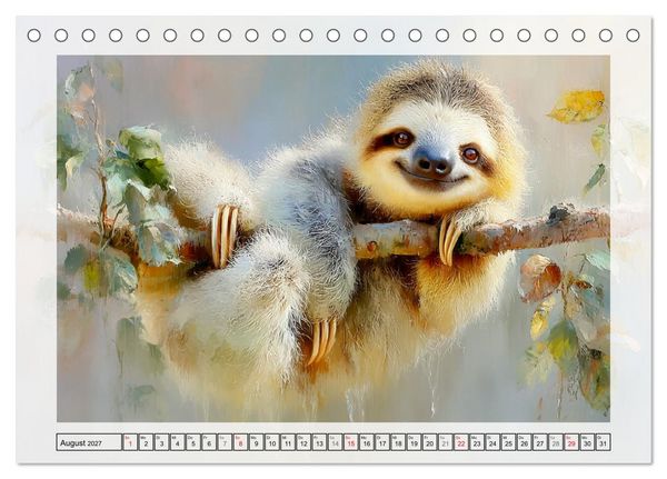 Produktbild: Faultiere. Das L&auml;cheln des Regenwaldes (Tischkalender 2027 DIN A5 quer), CALVENDO Monatskalender