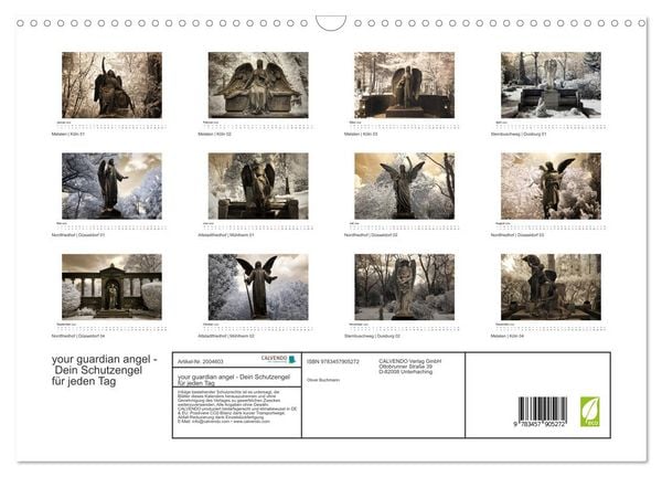 Produktbild: your guardian angel - Dein Schutzengel f&uuml;r jeden Tag (Wandkalender 2026 DIN A3 quer), CALVENDO Monatskalender