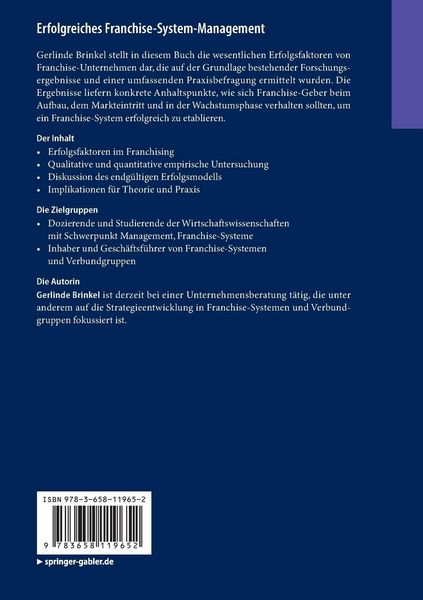 Produktbild: Erfolgreiches Franchise-System-Management