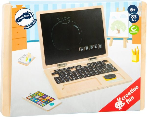 Produktbild: Holz-Laptop mit Magnet-Tafel