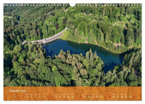 Produktbild: Talsperren der Wupper und ihrer Nebenfl&uuml;sse aus der Vogelperspektive (Wandkalender 2026 DIN A3 quer), CALVENDO Monatskalender