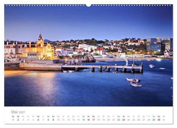 Produktbild: CASCAIS - die sch&ouml;nsten Badeorte Lissabons (Wandkalender 2027 DIN A2 quer), CALVENDO Monatskalender