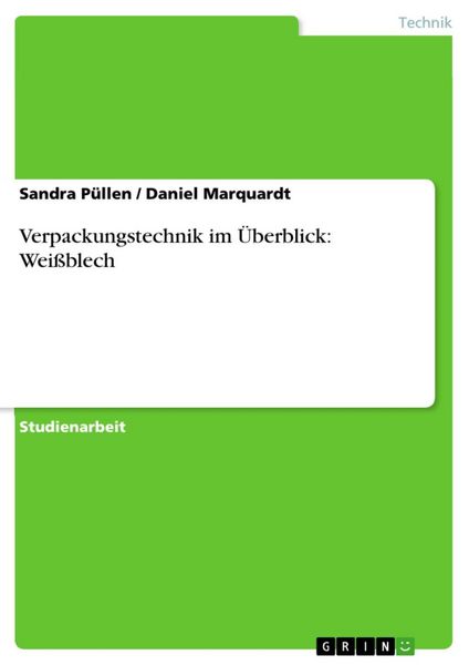Produktbild: Verpackungstechnik im &Uuml;berblick: Wei&szlig;blech