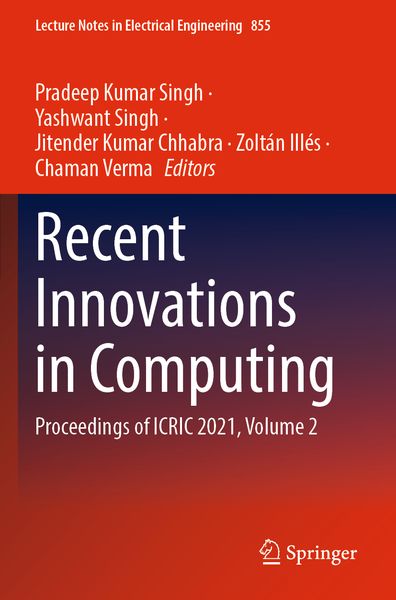 Produktbild: Recent Innovations in Computing