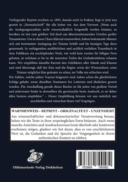 Produktbild: Neues vollst&auml;ndiges und gr&ouml;&szlig;tes &Auml;gyptisches Traumbuch oder Wahrhafte Auslegung aller Tr&auml;ume Nach den besten Quellen bearbeitet und bis auf die Neuzeit vollst&auml;ndig erg&auml;nzt von Nostradamus