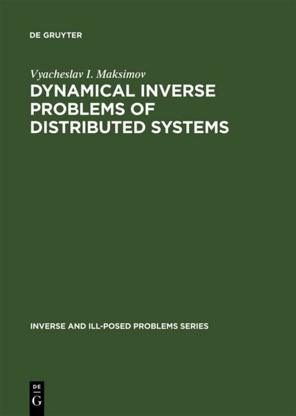 Produktbild: Dynamical Inverse Problems of Distributed Systems