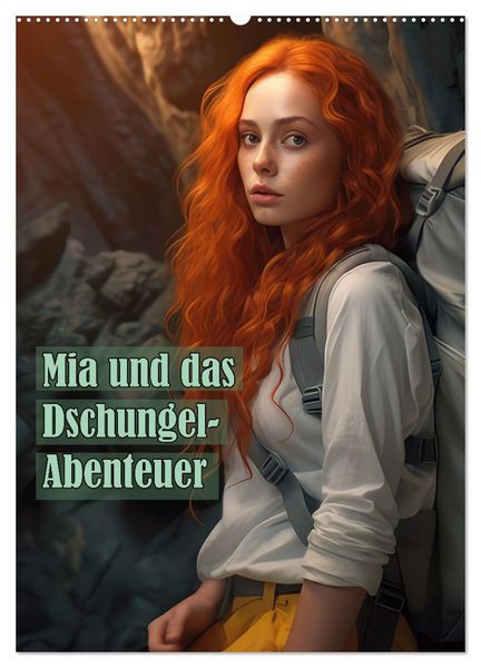 Produktbild: Mia und das Dschungel-Abenteuer (Wandkalender 2026 DIN A2 hoch), CALVENDO Monatskalender