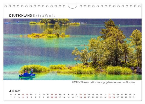 Produktbild: Wei&szlig;blaue Impressionen vom Eibsee (Wandkalender 2026 DIN A4 quer), CALVENDO Monatskalender