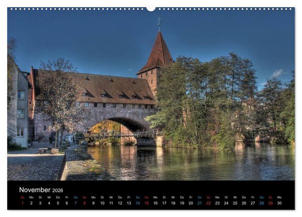 Produktbild: Meine Stadt N&uuml;rnberg 2026 (Wandkalender 2026 DIN A2 quer), CALVENDO Monatskalender