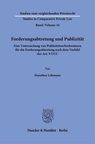 Produktbild: Forderungsabtretung und Publizit&auml;t