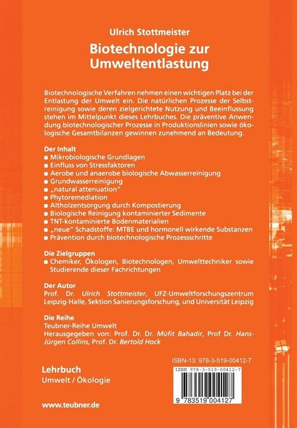Produktbild: Biotechnologie zur Umweltentlastung
