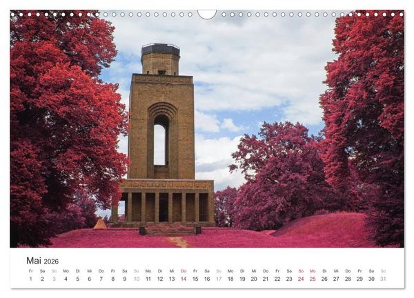 Produktbild: Cottbus und seine Umgebung in Infrarot (Wandkalender 2026 DIN A3 quer), CALVENDO Monatskalender