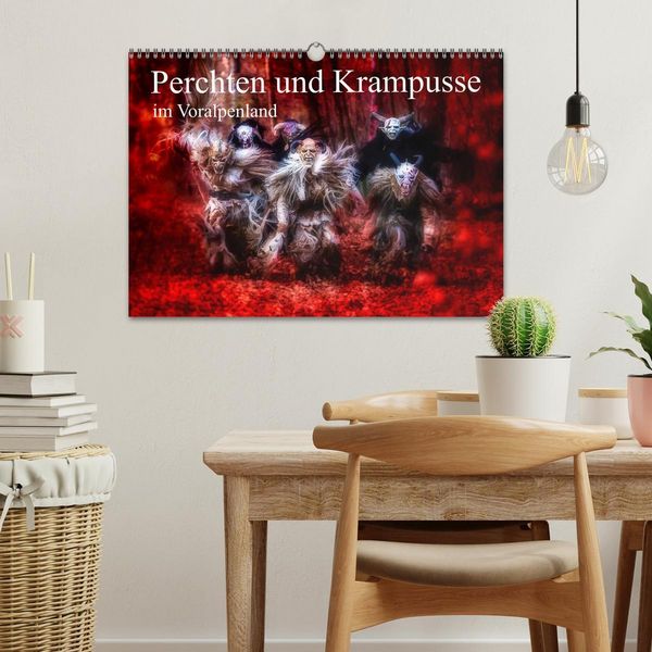 Produktbild: Perchten und Krampusse im Voralpenland (Wandkalender 2026 DIN A3 quer), CALVENDO Monatskalender