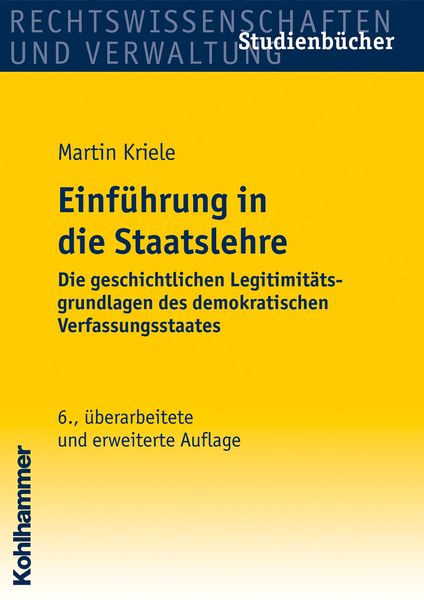 Produktbild: Einf&uuml;hrung in die Staatslehre