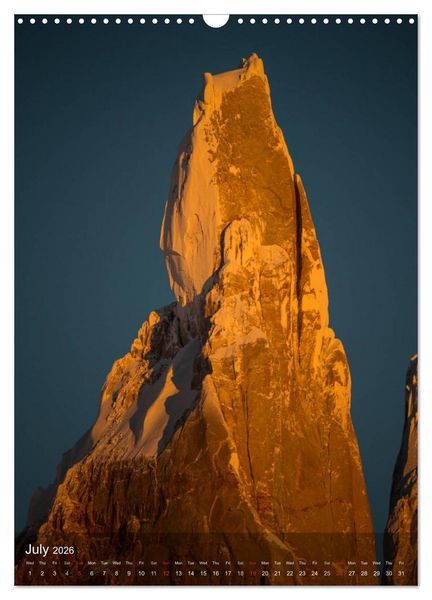 Produktbild: Majestic Mountains Cerro Torre & Fitzroy Patagonia / UK-Version (Wall Calendar 2026 DIN A3 portrait), CALVENDO 12 Month Wall Calendar