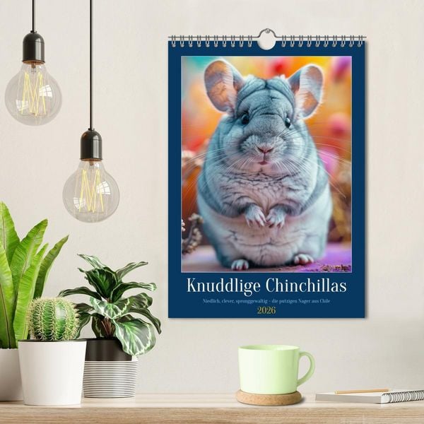 Produktbild: Knuddlige Chinchillas (Wandkalender 2026 DIN A4 hoch), CALVENDO Monatskalender