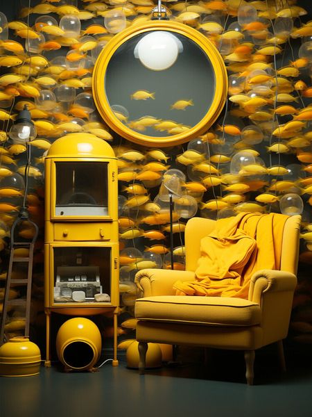 Produktbild: CALVENDO Puzzle Gelbe Fische | 1000 Teile Lege-Gr&ouml;&szlig;e 64x48cm Foto-Puzzle f&uuml;r gl&uuml;ckliche Stunden