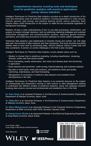 Produktbild: Intelligent Techniques for Predictive Data Analytics