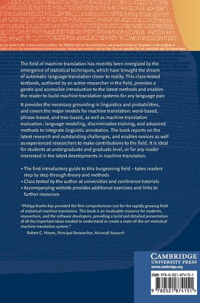 Produktbild: Statistical Machine Translation