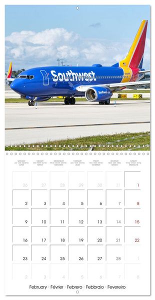 Produktbild: North American Airliners (Wall Calendar 2026 12 &times; 12 Inch) CALVENDO 12 Month Wall Calendar