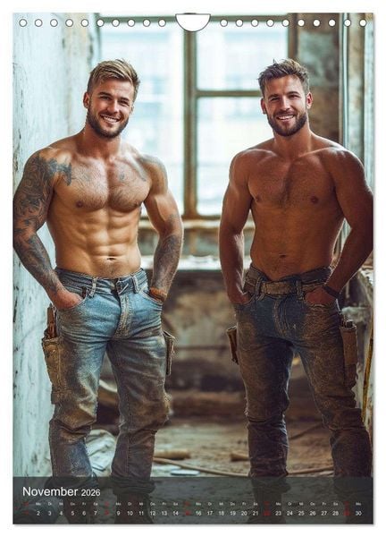Produktbild: SEXY M&Auml;NNER - Muskeln im M&auml;nnerkalender (Wandkalender 2026 DIN A4 hoch), CALVENDO Monatskalender