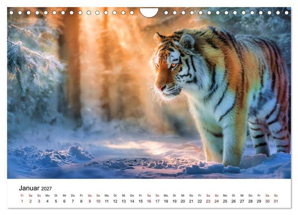 Produktbild: Wild.Edel.Stark. - Im Bann der Tiger (Wandkalender 2027 DIN A4 quer), CALVENDO Monatskalender