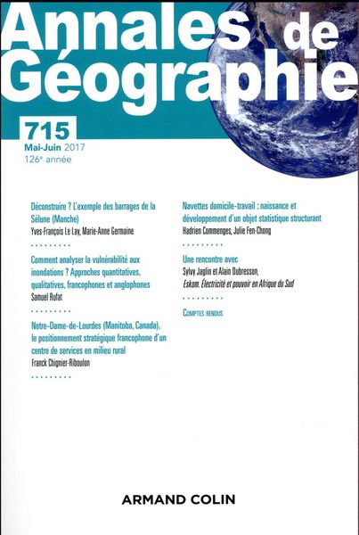 Produktbild: Annales de geographie no 715 3