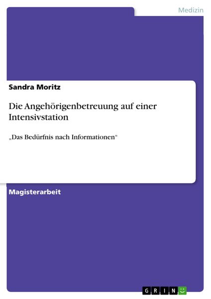 Produktbild: Die Angeh&ouml;rigenbetreuung auf einer Intensivstation