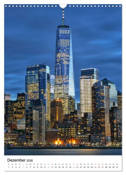 Produktbild: New Yorks architektonische Highlights (Wandkalender 2026 DIN A3 hoch), CALVENDO Monatskalender