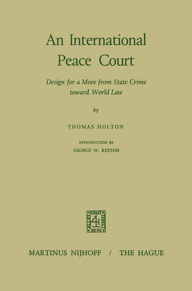 Produktbild: An International Peace Court