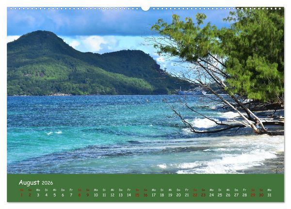 Produktbild: Mah&egrave; und die Inseln der Seychellen (hochwertiger Premium Wandkalender 2026 DIN A2 quer), Kunstdruck in Hochglanz