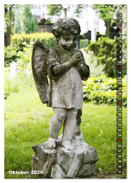Produktbild: Friedhofsengel in Berlin (Wandkalender 2026 DIN A3 hoch), CALVENDO Monatskalender