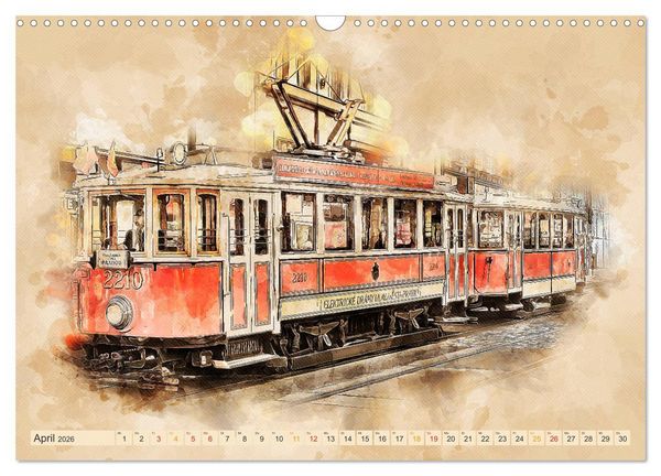 Produktbild: Stra&szlig;enbahn - Faszination auf R&auml;dern (Wandkalender 2026 DIN A3 quer), CALVENDO Monatskalender