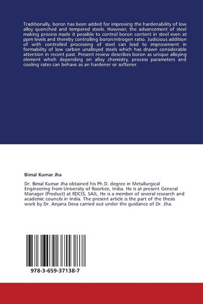 Produktbild: Role of Boron in Steel : An Overview