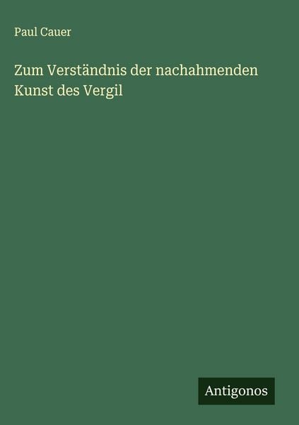 Produktbild: Zum Verst&auml;ndnis der nachahmenden Kunst des Vergil