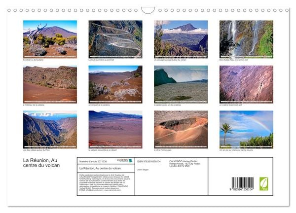 Produktbild: La R&eacute;union, Au centre du volcan (Calendrier mural 2026 DIN A3 vertical), CALVENDO calendrier mensuel