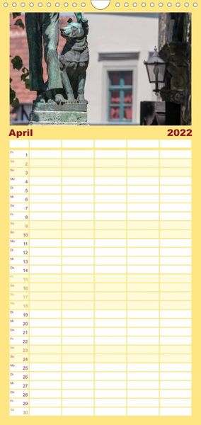 Produktbild: Familienplaner Quedlinburg ganz nah (Wandkalender 2022 , 21 cm x 45 cm, hoch)