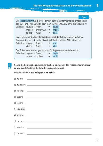 Produktbild: 10-Minuten-Training Latein Gram. Verben konjug. 1./2. Lj.