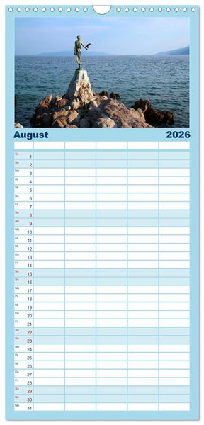 Produktbild: Familienplaner 2026 - Tr&auml;umen von Istrien mit 5 Spalten (Wandkalender, 21 x 45 cm) CALVENDO